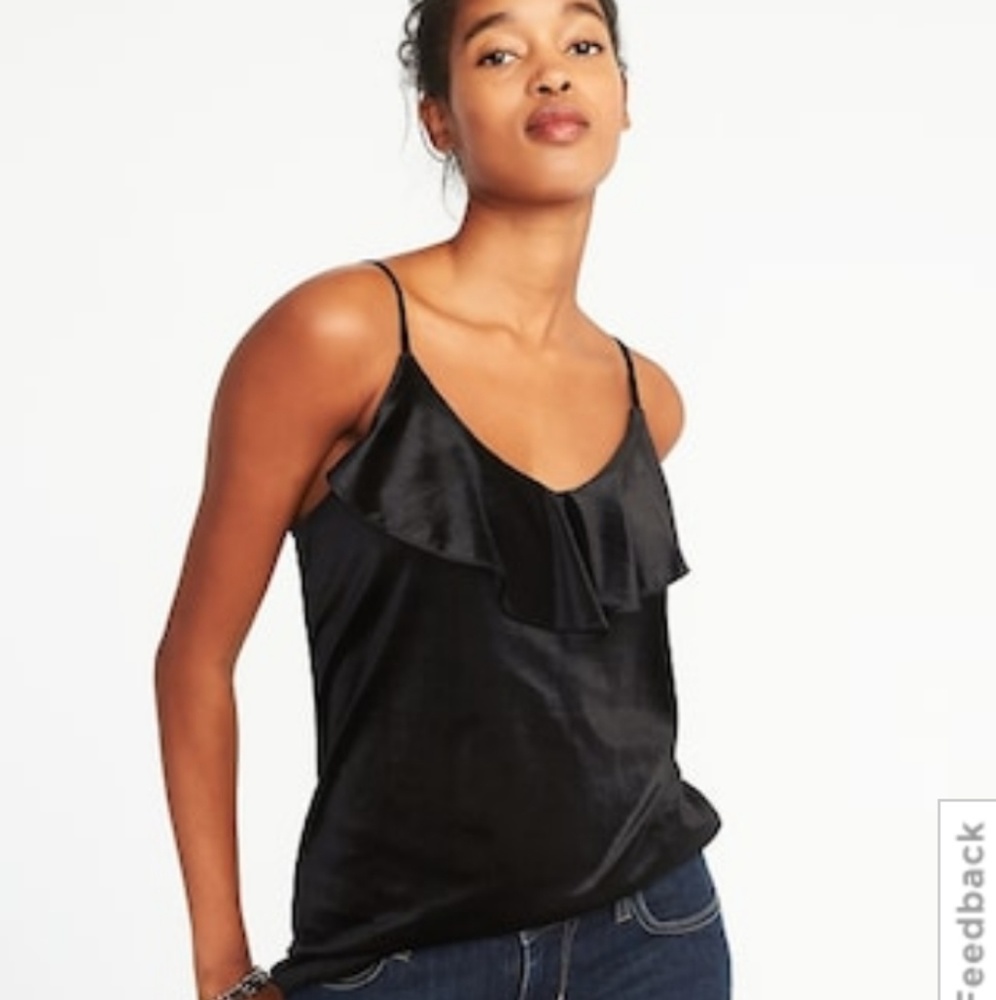 Ruffled Chiffon Tank